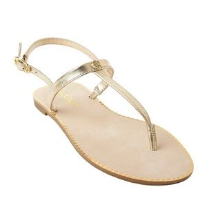 Lilly Pulitzer Rita Sandals Gold Metallic Size 8.5